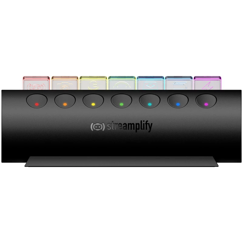 Streamplify HUB CTRL 7, 7x USB 3.0 Tipo A, RGB, 12V, cable de alimentación EU – negro