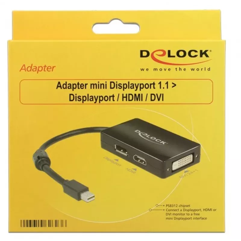 Cable DeLOCK 0,16 m DisplayPort HDMI DVI Mini DisplayPort