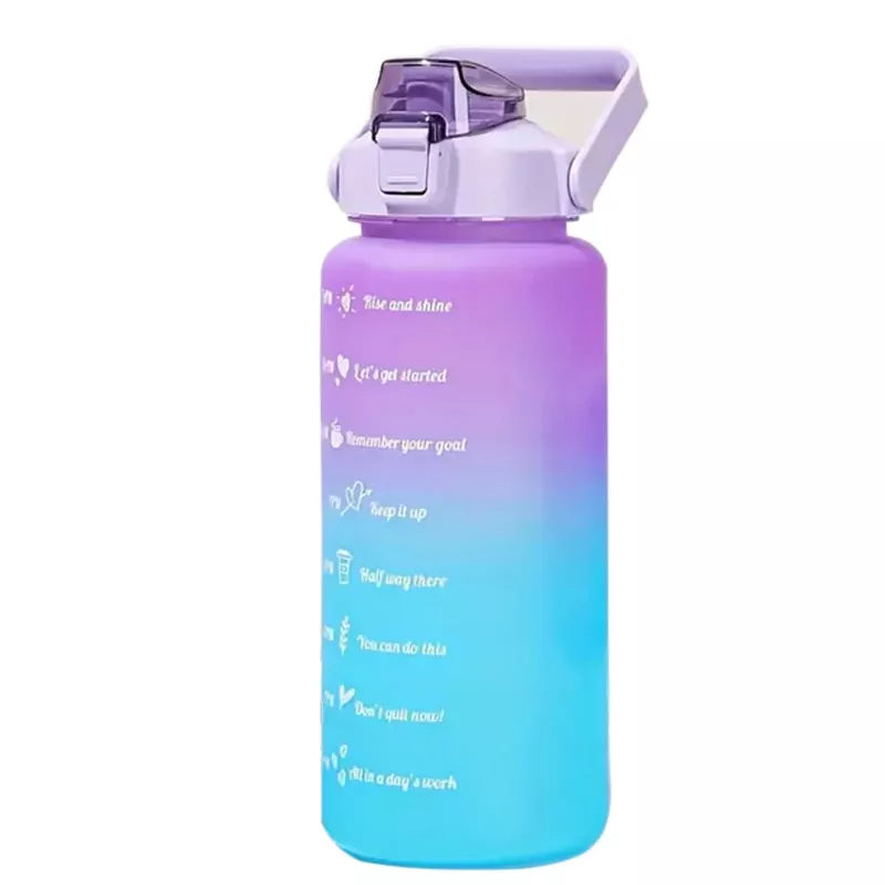 Extralink Motivational Bottle, botella de agua, 2000 ml, lila-azul, BUT-992