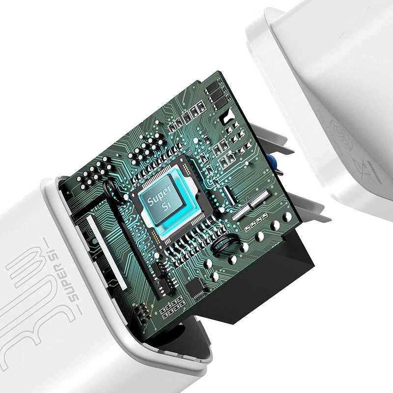 Baseus CCSUP-J02 cargador universal para dispositivos móviles blanco AC carga rápida