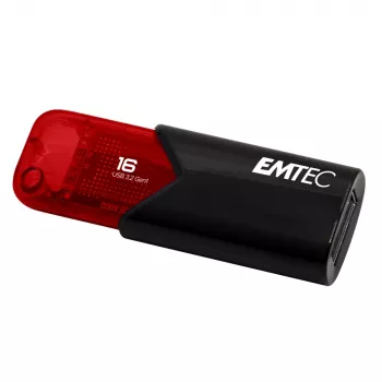 Memoria USB Emtec 16 GB USB Type-A 3.2 Gen 2 negra roja