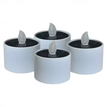 Velas LED solares RealPower STL-4, pack de 4, velas LED solares a pilas