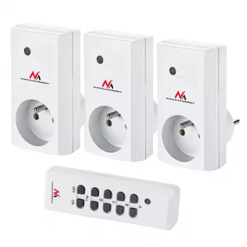 MCE153 set de 3 enchufes con mando a distancia - programables + mando a distancia
