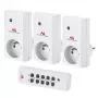 MCE153 set de 3 enchufes con mando a distancia - programables + mando a distancia