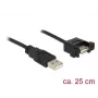 Cable USB DeLOCK 85462 USB 2.0 0,25 m negro