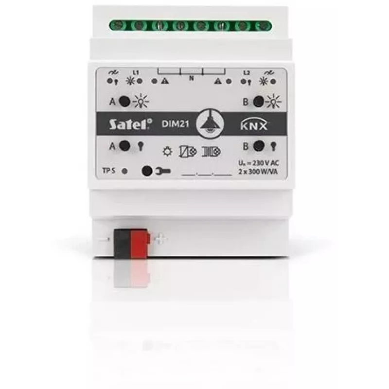 Satel KNX-DIM21 actuador Smart Home regulador para carril DIN