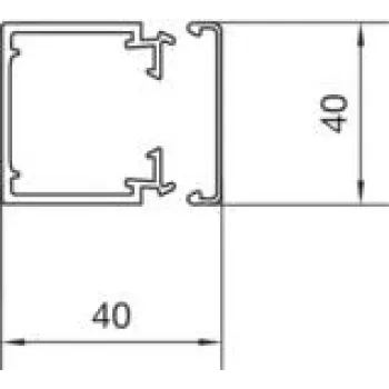 Hager LF4004007035 Sistema de canaleta de cables de PVC 2m (LF4004007035)