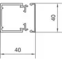 Hager LF4004007035 Sistema de canaleta de cables de PVC 2m (LF4004007035)