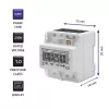 Medidor de energía electrónico trifásico QOLTEC 50900 400V LCD 4P