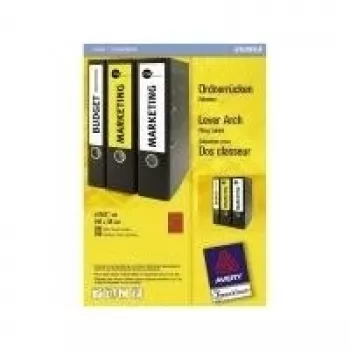Etiquetas para archivador Avery L4762-20 rojo 192 x 38 mm