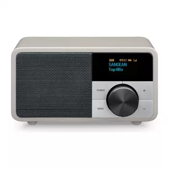 Radio de sobremesa Sangean DDR-7 Glacier Silver con sintonizador digital y Bluetooth