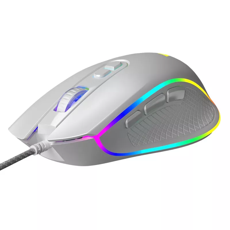 Ratón óptico con cable MODECOM Volcano Veles (blanco) — modelo M-MC-VELES-200