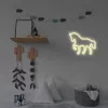 Cartel de neón LED MANTA SNL103WH – motivo caballo, blanco