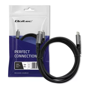 Cable USB-C QOLTEC USB4 240 W para Thunderbolt 3/4, 40 Gbit/s, alimentación 240 W