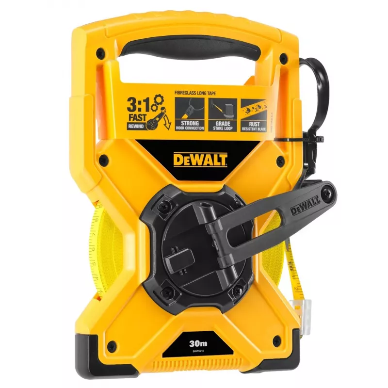DeWALT DWHT34218-0 Cinta métrica de fibra de vidrio de 30 m