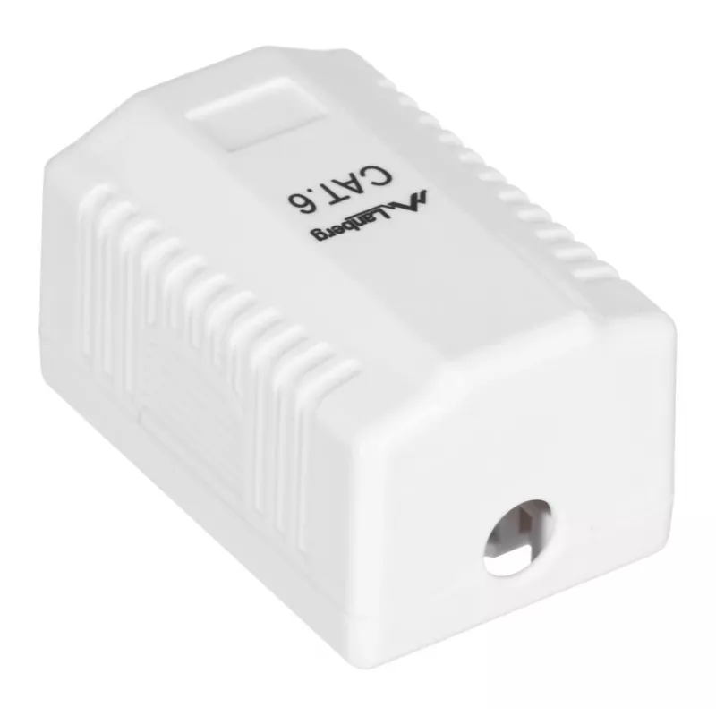 Toma de conexión LANBERG RJ-45 OU6-0001-W, Cat6, blanco