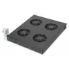 Digitus DN-19 FAN-4-HO-SW unidad de ventilación de techo de 19 pulgadas, 4 ventiladores, termostato, negro
