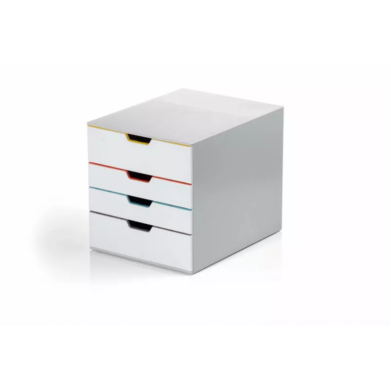 Unidad de cajones de plástico Durable VARICOLOR MIX 4 gris 4 cajones