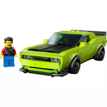 Coche de juguete de construcción LEGO Speed Champions Dodge Challenger SRT Hellcat 77237 — 390 piezas, 1 minifigura, edad recomendada 9+