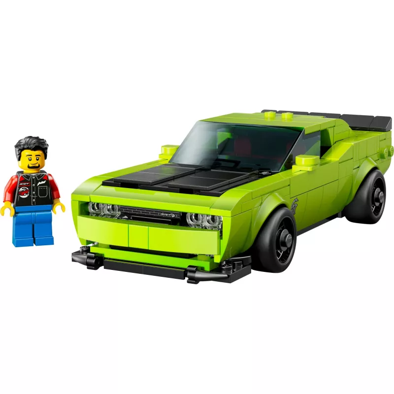 Coche de juguete de construcción LEGO Speed Champions Dodge Challenger SRT Hellcat 77237 — 390 piezas, 1 minifigura, edad recomendada 9+