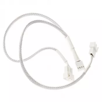 Cable en Y para ventiladores PWM Kolink PGW-AC-KOL-159 35cm trenzado blanco, conector PWM de 1 a 2