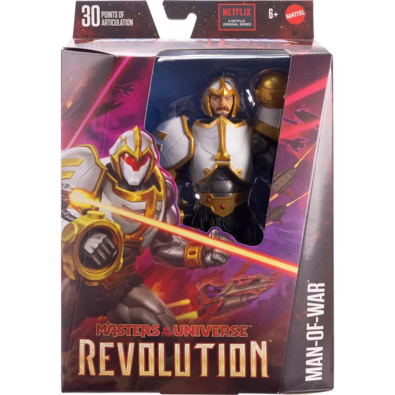Figura de acción MATTEL Masters of the Universe Masterverse Revolution Man-Of-War Duncan, pieza de coleccionista a escala de 6
