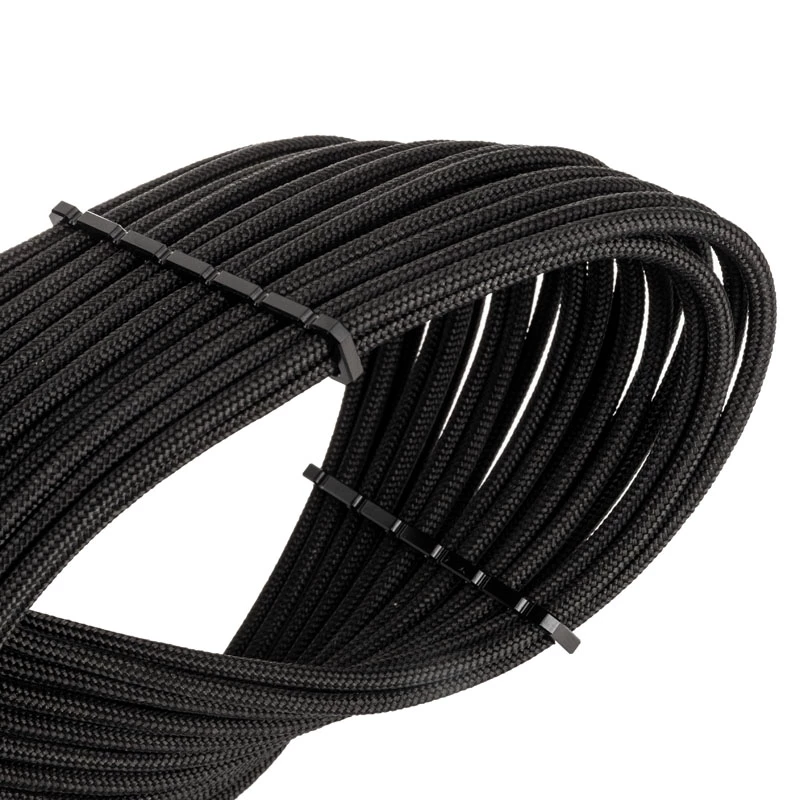 Cable de extensión BitFenix Alchemy 4 pines ATX12V, 45 cm, mallado - negro