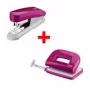 Set de perforadora y grapadora NOVUS E210 perforadora y E15 grapadora, rosa