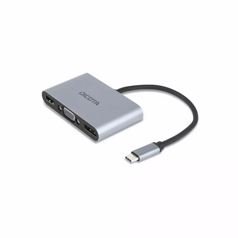 DICOTA D32064 Estación de acoplamiento para dispositivos móviles Tablet/Smartphone/Portátil Plata