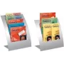 Expositor de folletos Kerkmann Varia DIN A4, 5 compartimentos, aluminio plateado