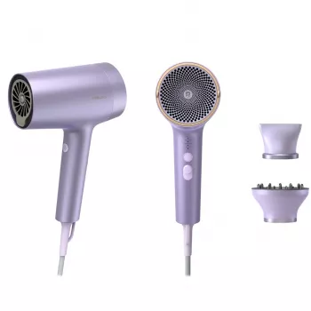 Secador de pelo Philips BHD720/10 — 1800 W, tecnología de iones, función de aire frío, 4 niveles de calor, 2 velocidades, lila