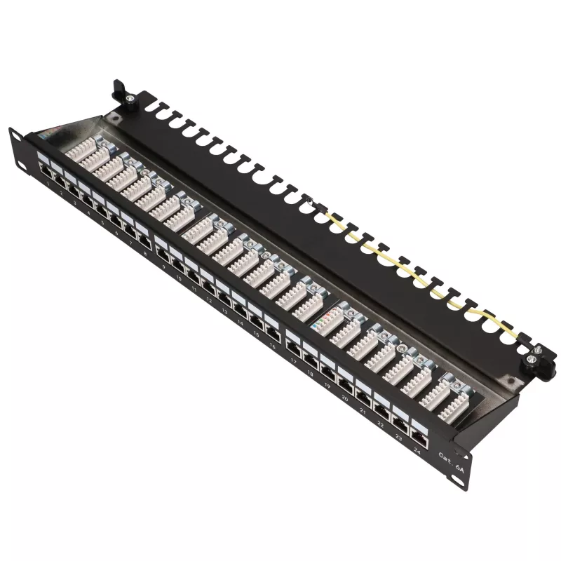 Patch panel - Extralink CAT6A STP, 24 puertos