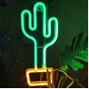 Luz de neón MANTA SNL07GN verde amarilla estilo cactus, lámpara LED de neón decorativa