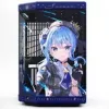 Caja de ordenador HYTE Y70 Hoshimachi Suisei azul cristal templado — caja mid-tower ATX con paneles de cristal templado