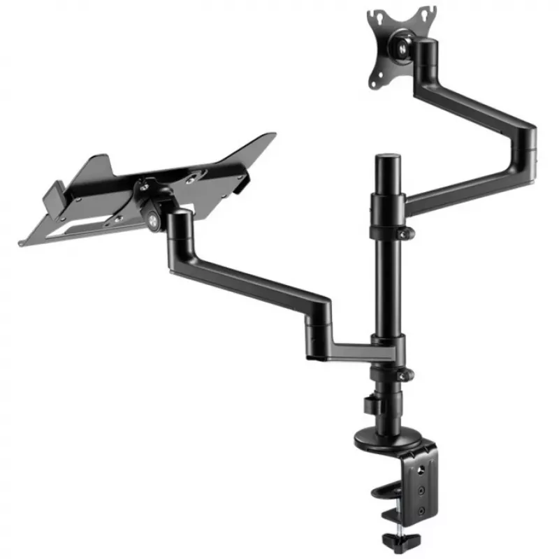 Soporte para monitor WENTRONIC Goobay Deluxe 74417 con brazo para portátil, negro
