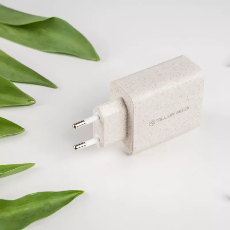 Cargador Tellur TLL151321 Type-C PD20W USB QC3.0, carga rápida 20W PD y QC3.0