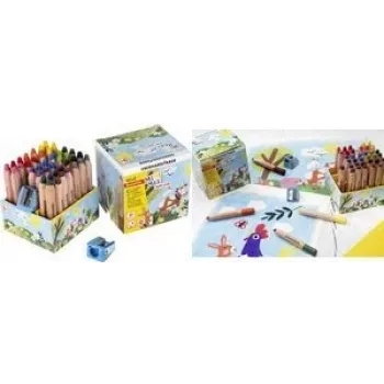 EBERHARD FABER MiniMaxi 3en1 Caja de 40 lápices de colores colores surtidos, 40 unidades (518940)