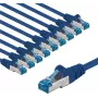 Cable de red Goobay CAT 6A S/FTP PiMF 5 m azul pack de 10 - conductor de cobre CU (67536)