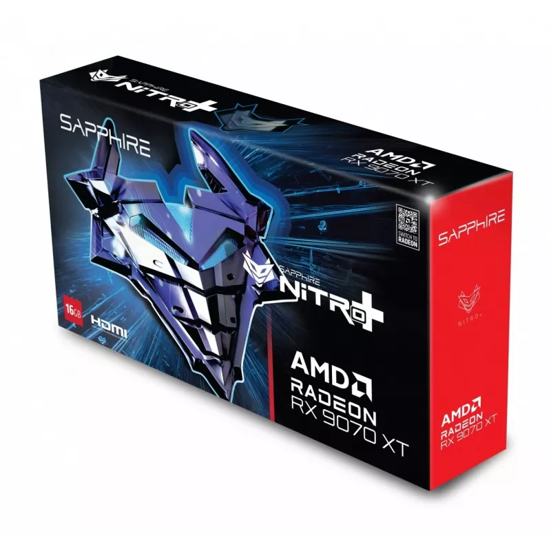 Sapphire Tarjeta gráfica Radeon RX 9070 XT, 16 GB GDDR6, PCIe 5.0, 256 bits, 330W TDP