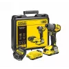 Stanley SFMCF830D2K-QW atornillador de impacto sin escobillas, 2×2,0 Ah, 3200 rpm, negro/amarillo