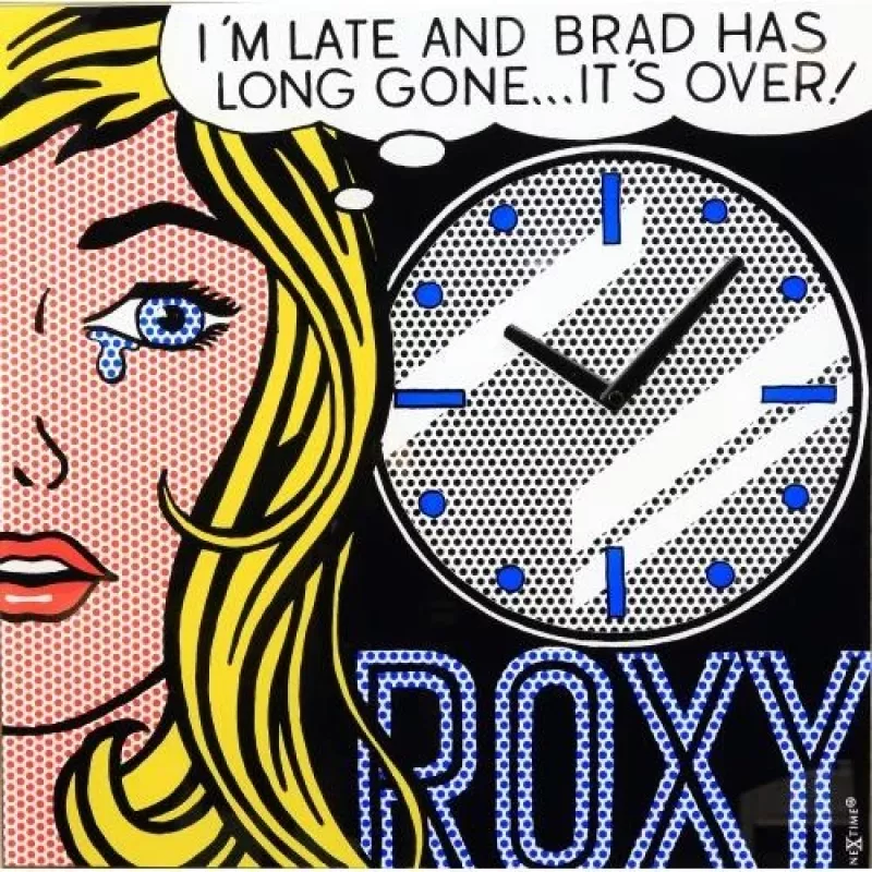Reloj NeXtime 8153 Cinema Date, 43x43,2 cm, pared, negro/multicolor