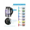 Forme FKG-448 hervidor eléctrico de cristal, 1,8 l, 2200 W, control de temperatura, gris
