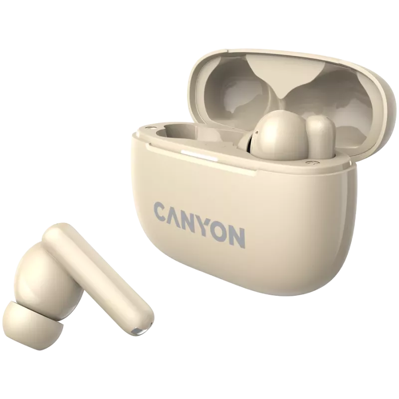 Auriculares con micrófono Canyon CNS-TWS10BG True Wireless Stereo (TWS) in-ear para llamadas/música/deporte/día a día USB Type-C Bluetooth beige (CNS-TWS10BG)