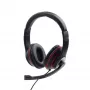 Auriculares gaming con cable GEMBIRD MHS-03-BKRD — binaurales, circumaurales, 3,5 mm, cable de 1,8 m, rojo/negro