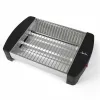 Jata JETT1587 tostadora, 400 W, 2 barras de cuarzo, bandeja recogemigas extraíble, acero inoxidable, negra