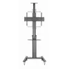 Soporte de TV de suelo Gembird TVS-70T-02 para pantallas de 37 inch-70 inch, máx. 70 kg, VESA 200x200-600x400, inclinable ±5°/-12°, altura ajustable, ruedas, gestión de cables