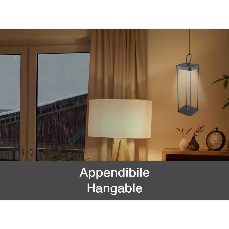 Linterna recargable Beper P207ILI100 — negra, iluminación LED portátil