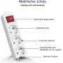 Regleta de enchufes helos CLASSIC 3 tomas 3,0 m con interruptor, modelo 262791