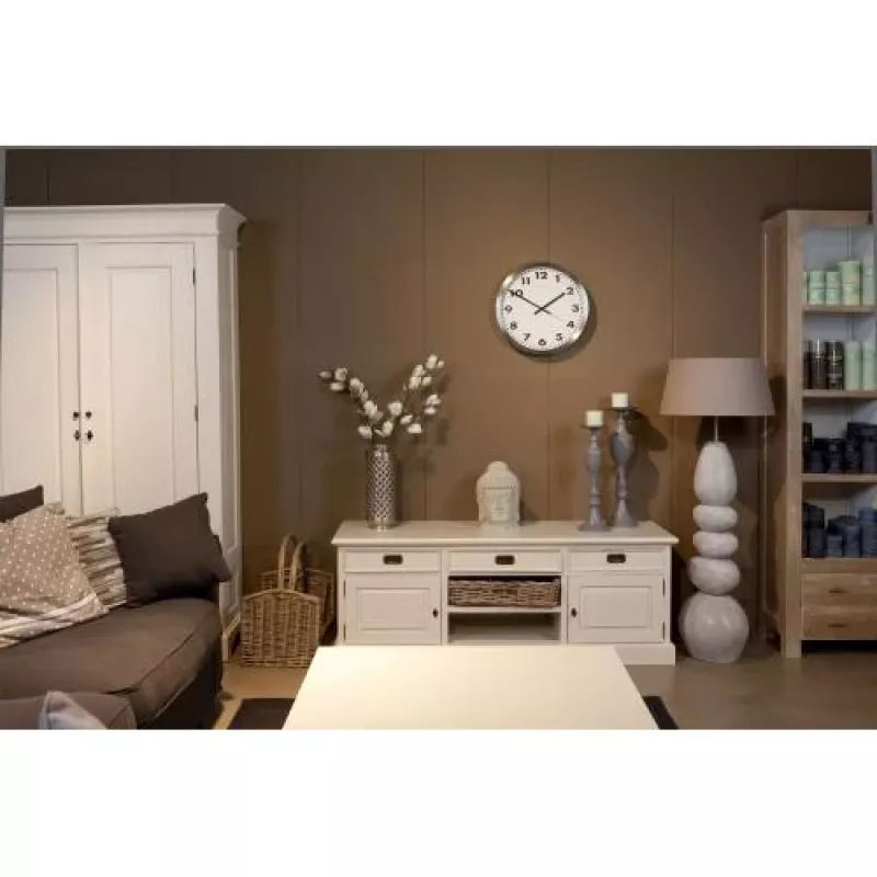 NeXtime Reloj de pared 2521 Arabic, Ø33 cm, blanco