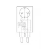 Shelly Wave Outdoor Plug S LR enchufe inteligente para exterior, Z-Wave Long Range, IP44, 230 V, 12 A, 2500 W, medición de energía, SmartStart, OTA, LED, mocha